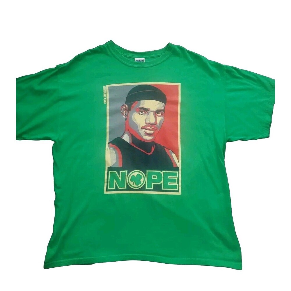 Vintage Boston Celtics T -Shirt " Nope" Lebron James Haters  XL Limited Edition